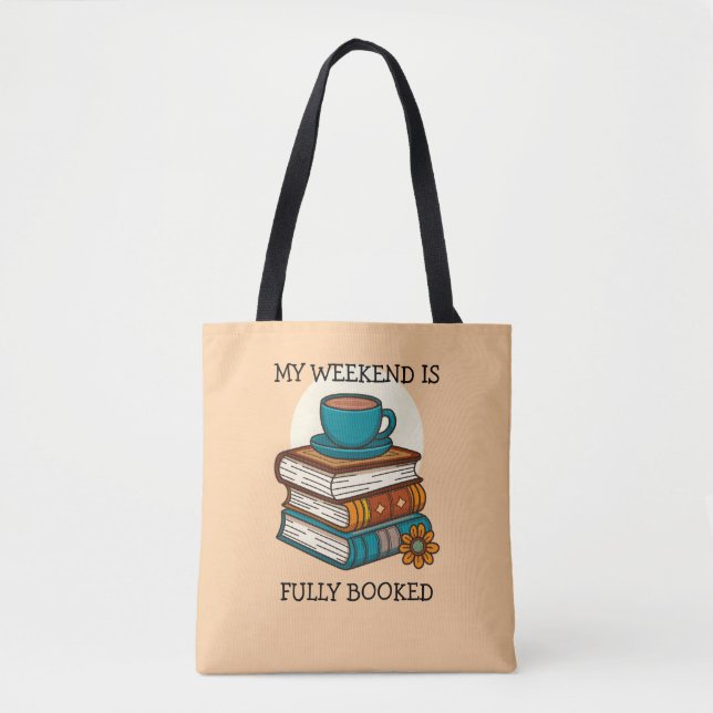 Tote Bag Week-end Les Amateurs De Livre Entièrement Réservé (Devant)