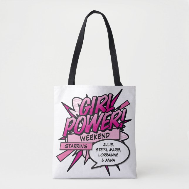 Tote Bag Week-end pour filles d'énergie personnalisée (Devant)