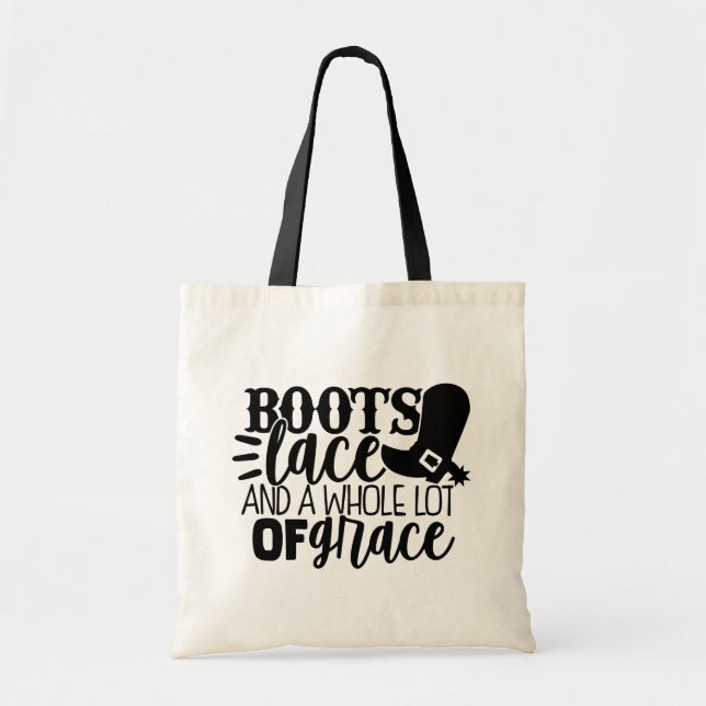 Tote Bag Western Boots Line Danser Sassy Princess Cowgirl (Devant)