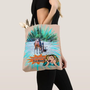 Tote Bag Western Rodeo Bronder Pas Premier Rodéo