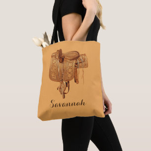 Tote Bag Western, Saddle, Femme, Équitation, Fête des Mères