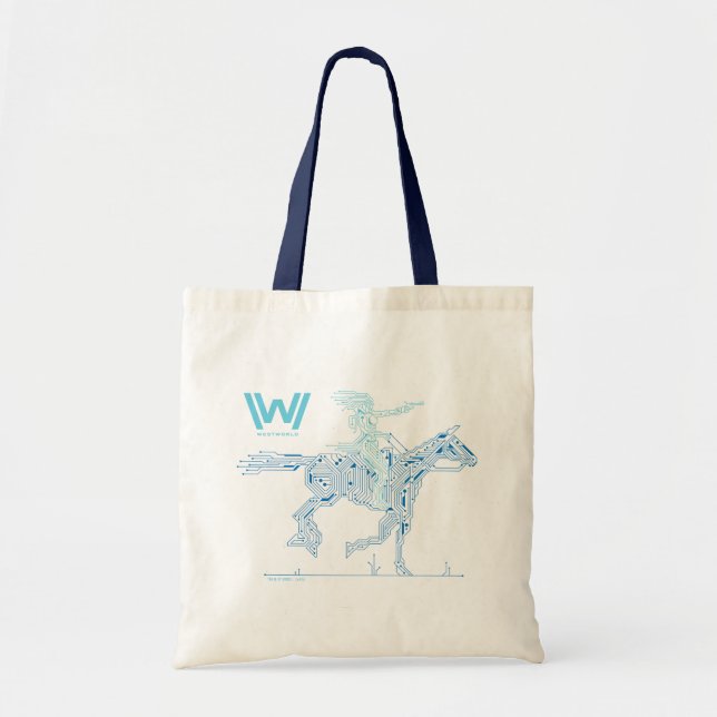 Tote Bag Westworld | Dolores Riding Horse Circuit Graphique (Devant)