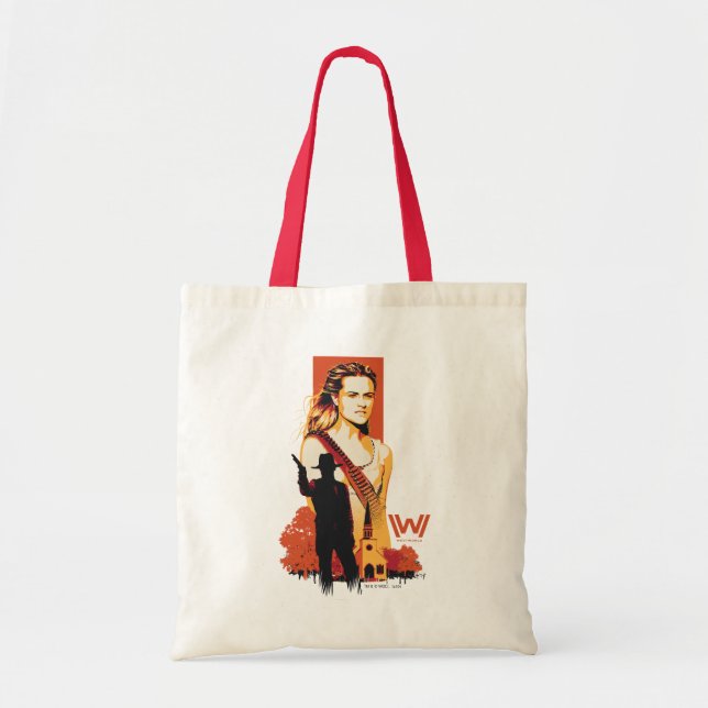 Tote Bag Westworld | Wyatt & Man en noir à l'église blanche (Devant)