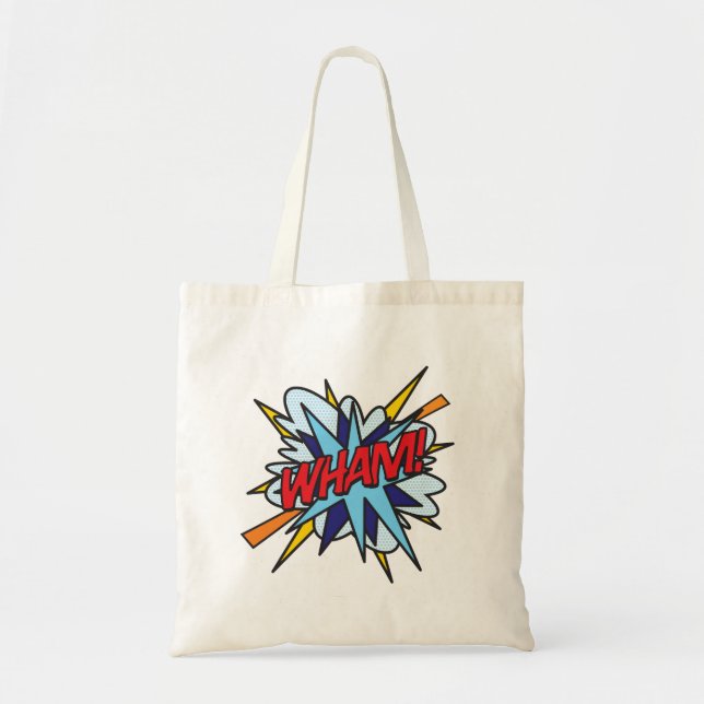 Tote Bag WHAM Fun Retro Comic Book Pop Art (Devant)