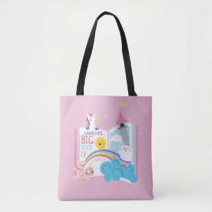 Tote Bag Whimsical Girl Book Fourre-tout