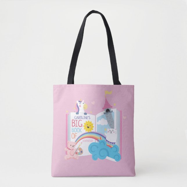 Tote Bag Whimsical Girl Book Fourre-tout (Devant)