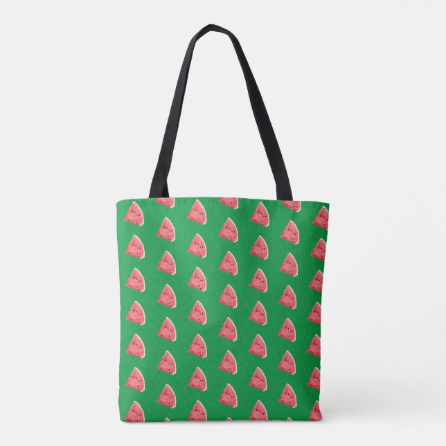 Tote Bag Whimsical Watermelon Slices   (Dos)
