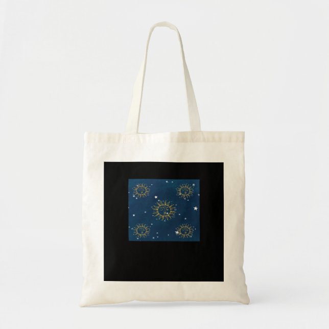 Tote Bag Whimsigoth Night Sky Sun Moon Witchy Classic Desig (Devant)