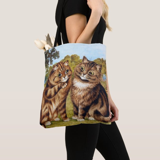 Tote Bag Whispering Cat, Louis Wain (De près)
