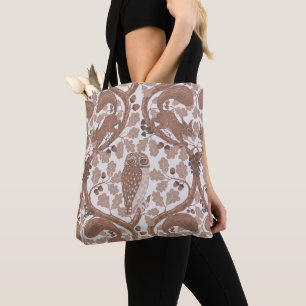 Tote Bag Whispers/Chouettes et écureuils des bois dans le c