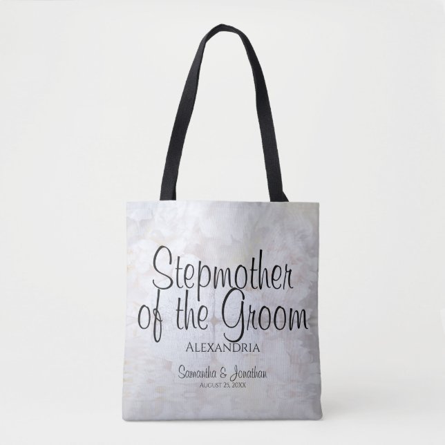 Tote Bag White Peonies Mariage Stepmère de la salle (Devant)