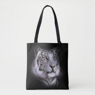 Tote Bag White Tiger Face