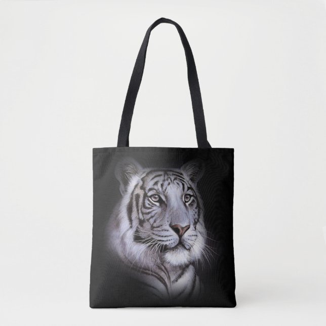 Tote Bag White Tiger Face (Devant)