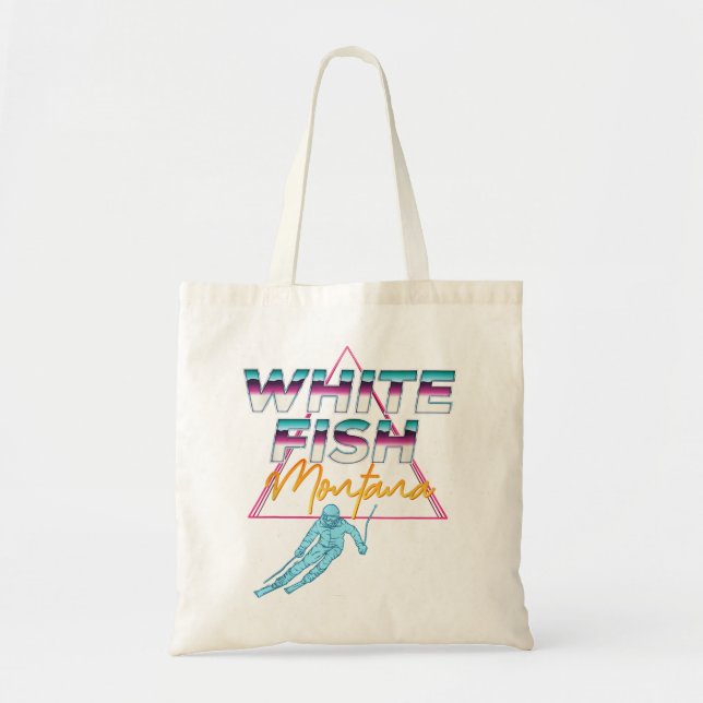 Tote Bag Whitefish Montana USA Station de ski des années 19 (Devant)