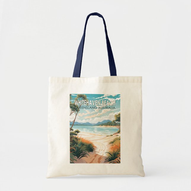 Tote Bag Whitehaven Beach Queensland Australie Travel Art (Devant)