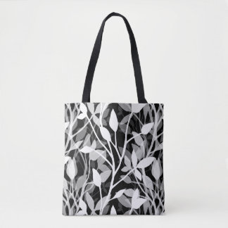 Tote Bag Wild Garden Mist Botanical Layers of White Foliage