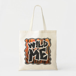 Tote Bag Wild Me Tiger Hot orange et noir