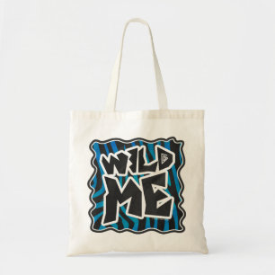 Tote Bag Wild Me Zebra Noir et Bleu