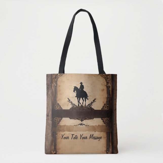 Tote Bag Wild West Cowboy (Devant)