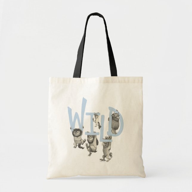 Tote Bag WILD | Wild Things et Max - Bleu (Devant)