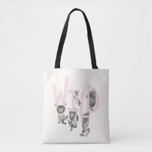 Tote Bag WILD Wild Things et Max - Rose