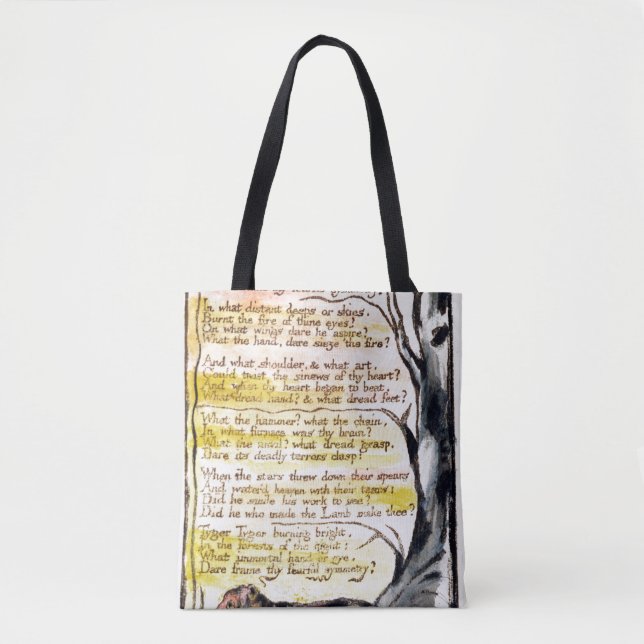 Tote Bag William Blake | "le Tyger", plat 36 (Bentley 42) (Devant)