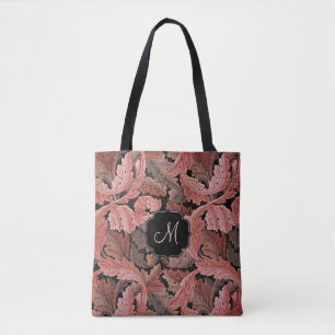 Tote Bag William Morris Acanthus Rose avec Monogram