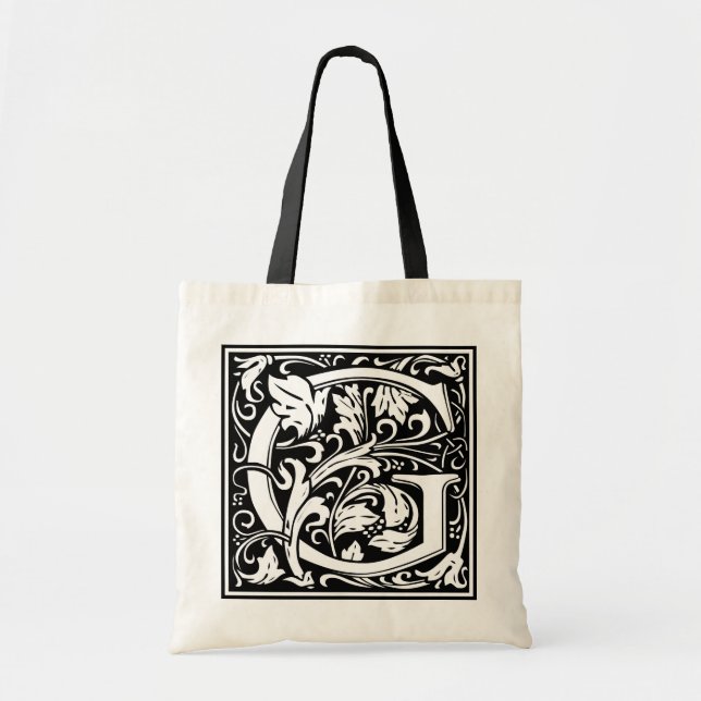 Tote Bag William Morris Alphabet "G" (Devant)