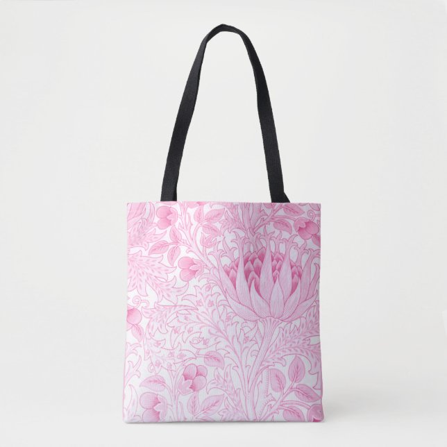 Tote Bag William Morris Artichoke rose pâle (Devant)