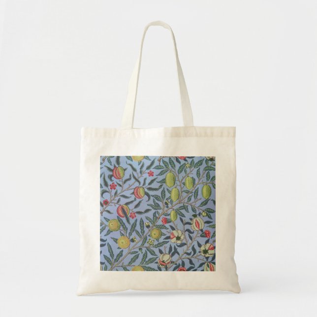 Tote Bag William Morris Fruit grenade bleu ornement (Devant)
