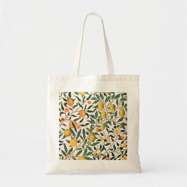 Tote Bag William Morris Fruit grenade Ornement blanc (Devant)