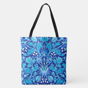 Tote Bag William Morris Hyacinth Imprimer, Navy et Cobalt B