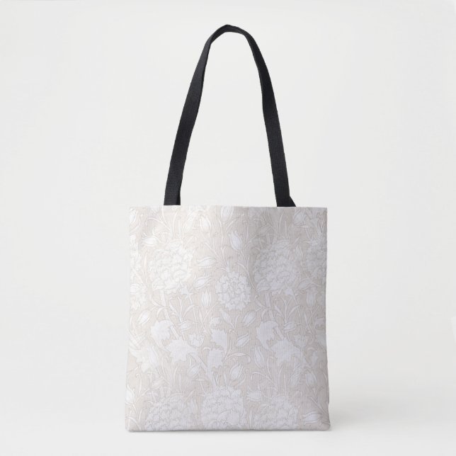 Tote Bag William Morris Motif Floral à Sepia (Devant)