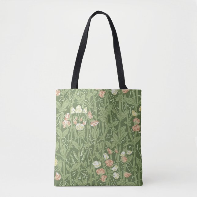 Tote Bag William Morris Sweet Pea Floral Design (Devant)
