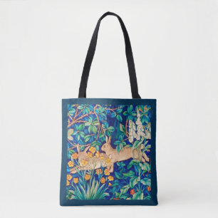 Tote Bag William Morris "Two Hares" - Lapins sauvages Fourr