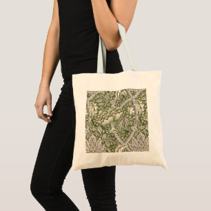 Tote Bag : William Morris Windrush Motif Vert : Vintage