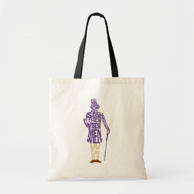 Tote Bag Willy Wonka Citation Silhouette (Devant)