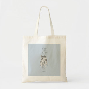 Tote Bag Wilt at at Heart Nom personnalisé Dusty Blue Bride
