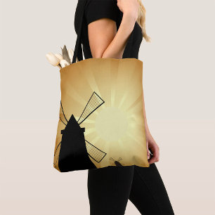 Tote Bag Windmills Sunrise