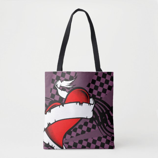 Tote Bag winged fashion heart (Devant)