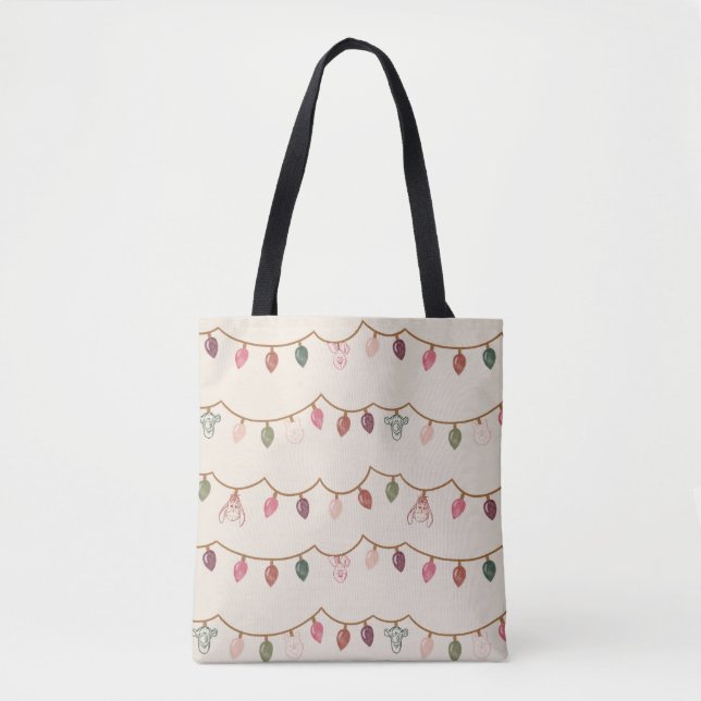 Tote Bag Winnie le Motif des lumières de Noël de l'Ooh (Devant)