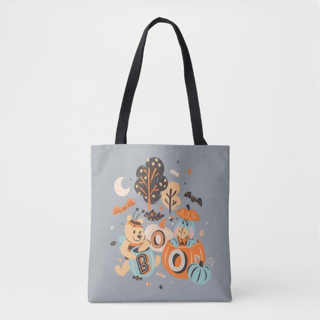 Tote Bag Winnie l'Ourson et le Boo d'Halloween d'Eeyore ! (Devant)