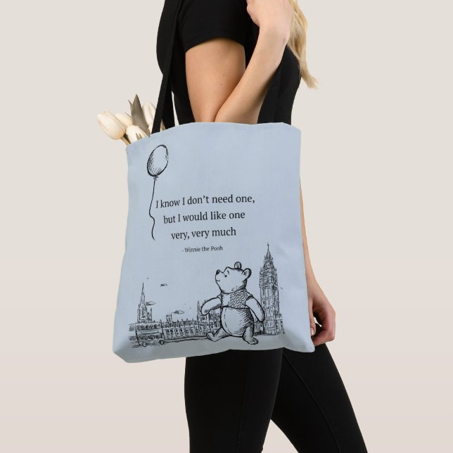 Tote Bag Winnie l'Ourson| Je sais que je n'ai pas besoin d' (De près)