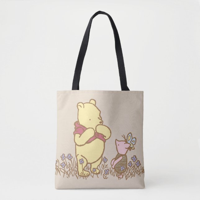 Tote Bag Winnie l'Ourson| Pooh and Piglet in Field Classic (Devant)