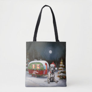 Tote Bag Winter Great Dane Caravan Christmas Adventure