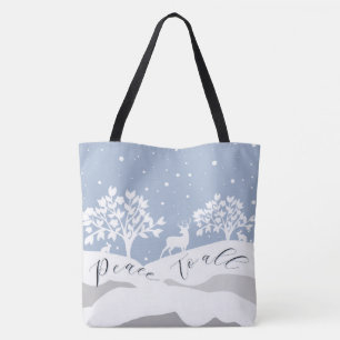 Tote Bag Winter Wonderland Paix à tous Fourre-tout