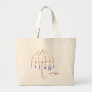 Tote Bag - Wire Umbrella and Initials