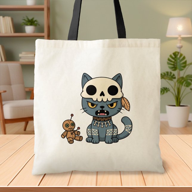 Tote Bag Witch Cat Voodoo Doll (Créateur téléchargé)