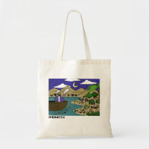Tote bag with a picture representing MENATOX