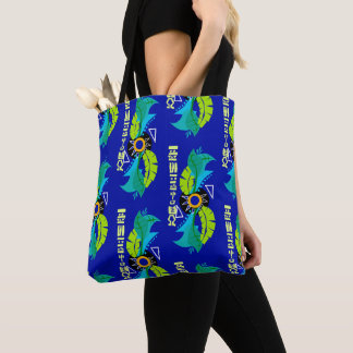 Tote bag with African style ankara fabric pattern